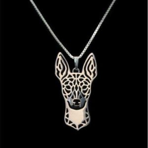 SKEMIX Rat Terrier Silver Charm Pendant Necklace, Dog Lover, Friend Gift