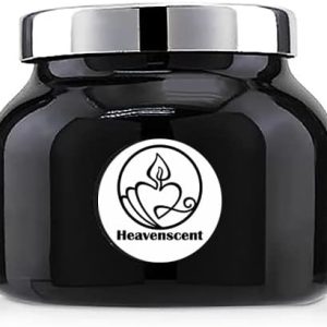 Heavenscent Scented Candle with Glass Candle Holder – Cotton Wick – Luxury Aromatherapy Candle – Volcano Black – 19 Oz (Pack 1)