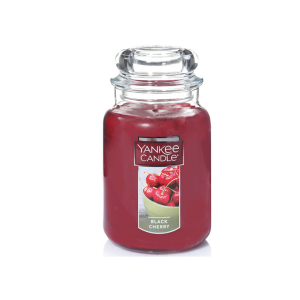 Yankee Candle Black Cherry Scented, Classic 22oz Large Jar Single Wick Candle, Over 110 Hours of Burn Time