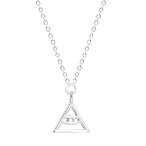 Davitu Kinitial Good Luck Pyramid Evil Eye Hollow Triangle Necklace Chain Protection Pendant Necklaces Gold Jewelry
