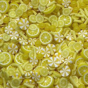 Lemon Sprinkles Mix, Fake Sprinkles, Polymer Sprinkles, Sprinkles, Lemon Craft, Clay Sprinkles, Polymer Lemons, Fruit Sprinkle, 10 Gram