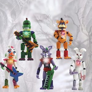 Feromio 5Pcs/Set – Anime Figure Five Nights at Freddys Action Figures – Detachable Joint FNAF Cute Bonnie Bear Rabbit FNAF Foxy FNAF Action Figures PVC Model Five Nights at Freddys Toys