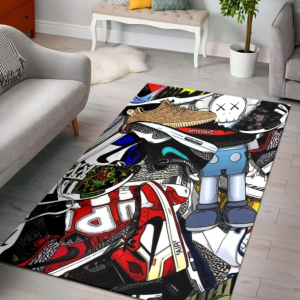 Sneaker Decoration Rug Living Room, Bedroom ,Home Decor Non-Slip Floor Mat Door Mats 3×5 4×6 ft Youset Décor