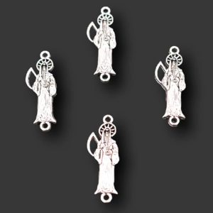 20pcs Silver Plated Grim Reaper Death Connector Retro Bracelet Necklace Metal Accessories DIY Charms Jewelry Carfts Making