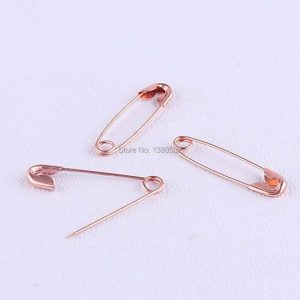 Pincushions – 100pcs Rose Gold Safety Pins Charming pins Finding for Label 22mm5mm
