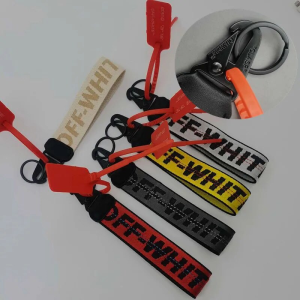 Key Chains Off White Fashion Canvas Phone Pendant Keychain Couple’s Multi-Purpose Popular Wrist Key Ring Camera Jeans Accessories Gift 2020