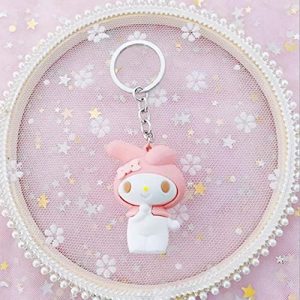 Key Chains Pudding Dog Keychain My Melody Big Eye Frog Key Chain Pendant for Men’s and Women’s Wallets Creative Gifts for Children Key Ring
