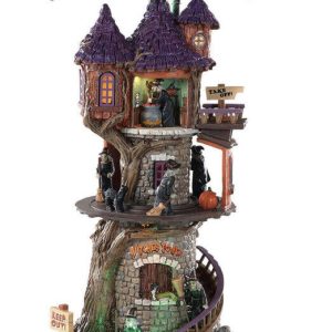 Lemax WITCHES TOWER Spooky Town Halloween Village Sights & Sounds