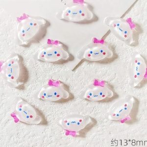 10 PCs Pompompurin Kuromi My Melody Sunrio Hello Kitty Nail Charms (Kuromi)