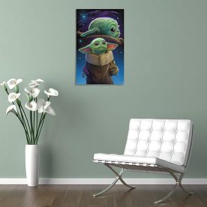 Baby Yoda Poster Canvas Wall Art Decorations Living Room Bedroom Office Wall Decoration