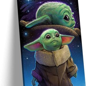 Baby Yoda Poster Canvas Wall Art Decorations Living Room Bedroom Office Wall Decoration