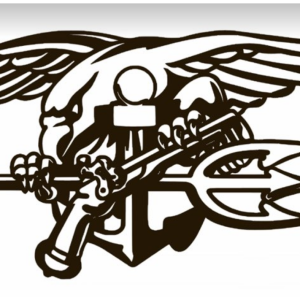 Navy Seal Trident y1336 Vinyl Sticker Decals (Pack of 2) for Car Window Laptop Phone Tablet (8″ x 4″, Black)