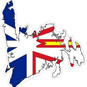 11.8CM*12.5CM Newfoundland Map Flag Window Funny Car Sticker Decal 6-1279
