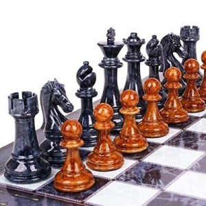 18.5″ Large Chess Set for Adults Kids with Zinc Alloy Heavy Chess Pieces Portable
