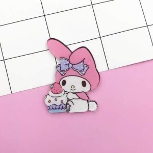 Xennos Brooches – My Melody Enamel Pins Collar Hat Lapel Pin Brooch For Women and Girls Bunny Puppy Cute Jewelry