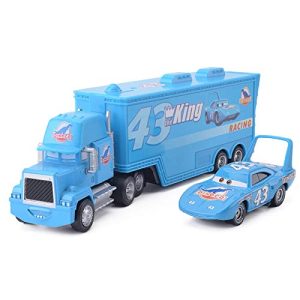 fashionmore 2 PCS Cars Movie Toys The King & Mack Hauler Truck Diecast Toy Car 1:55 Loose Kids Toy Vehicles McQueen Toys Car