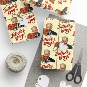 Happy Father’s Day Wrapping paper, Funny Biden Wrapping Paper, Biden Father’s Day Biden Wrapping Paper, Funny Biden Gift Wrap, Father’s Day Gift Paper 24″ × 36″, 24″ × 60″, 30″ x 36″, 30” x 72”, 30″ x 180″