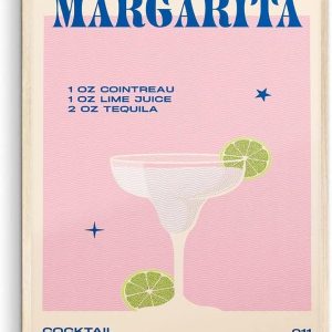 Nationcog Margarita Cocktail Poster, Margarita With Recipe, Cocktail Love, Cocktail Margarita, Margarita Pink Poster, Cocktail Unframed Poster, Bar Kitchen Decor, Wall Print Décor (Unframed)