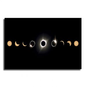 Total Solar Eclipse Various Stages Lunar Eclipse Picture Posters Wall Art Canvas Print Home Decor Gifts Unframed and Framed Hanging