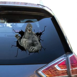 Godzilla Car Decals Godzilla Sticker Funny Face Truck Stickers for Guys Clean Auto Decal