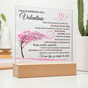 Lampara Con Mensaje de Amor Para Hija – Personalizado – Eres Mi Mayor Tesoro – Regalos de Navidad para Hija, Regalos de Cumpleanos para Hijapara hija, Vintage Street Sign Plaque Print, Wedding Street