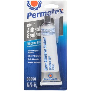 Permatex 80050 Clear RTV Silicone Adhesive Sealant, 3 oz