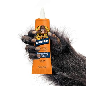 Gorilla Waterproof Fabric Glue 2.5 Ounce Tube, Clear, (Pack of 1)