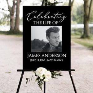 Celebration Of Life Welcome Sign, Black Funeral Welcome Sign, In Loving Memory Welcome Sign, Black Memorial Sign, Black Funeral Poster