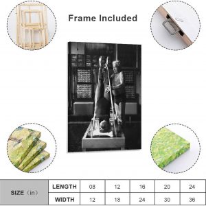 AAHARYA Joseph Pilates Body Shaping Exercise Poster Black & White Photo Photography Canvas Print (9) Canvas Painting Wall Art Poster for Bedroom Living Room Decor 16x24inch(40x60cm) Frame-style