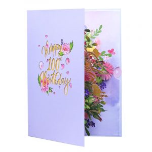 Birthday Card, Elegant Pop Up Cards with 3D Design Flowers for Women, Includes Note for Personal Wishes – Perfect Birthday Gifts for Her, Mom, Girlfriend
