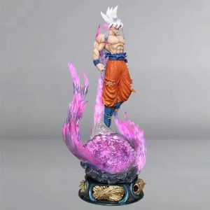 Anime Power Warrior Action Figure – Limited Edition Collectible Statue with Glowing Aura Base 24cm