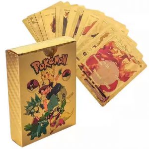 Pokemon Game Cards English Spanish French German Pikachu Rare Card Set Gold Silver Black Game Collector Tabletop Battle Cards