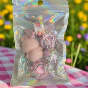 La Boo Boo Sparkling Mini Rabbit Keychain – Stylish Bling for Bags, Phones, Great for Girlfriends