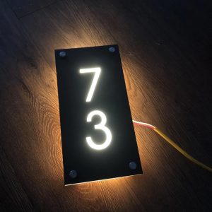 Custom Illuminated House Sign Modern,LED House Number, Vertical Address Plaque, Modern House Numbers, Horizontal Address Sign, Address Number, Personalized Lighted Waterproof
