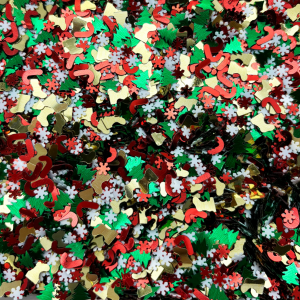 Glitter Christmas Decor, Snowflake Tree Boot Cane Table Scatter, Sparkling Festive Xmas Decoration, Holiday Party Table Confetti, Winter Ornament Supplies