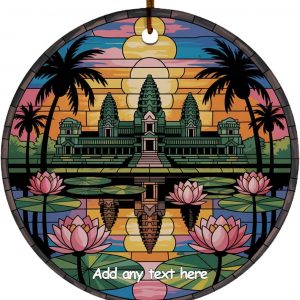 Angkorr Wat Cambodia Ceramic Ornament – Christmas 2025 Ornament Keepsake for Travel Adventures, Great Gift for Families, Friends or Couples d7isng